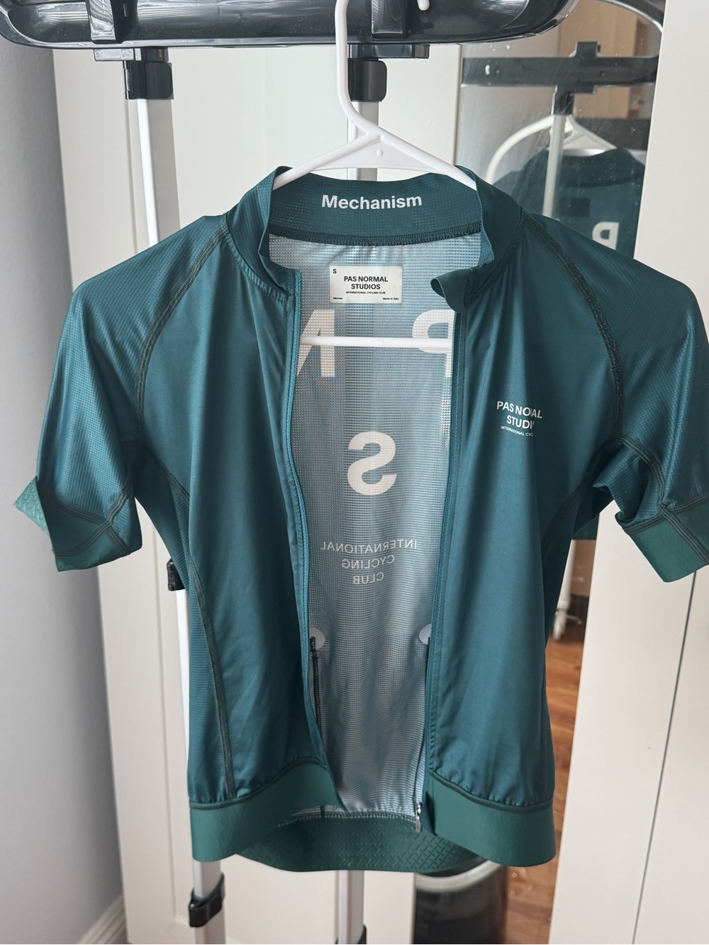 Pas Normal Studios Women's Teal Cycling Jersey Size: S